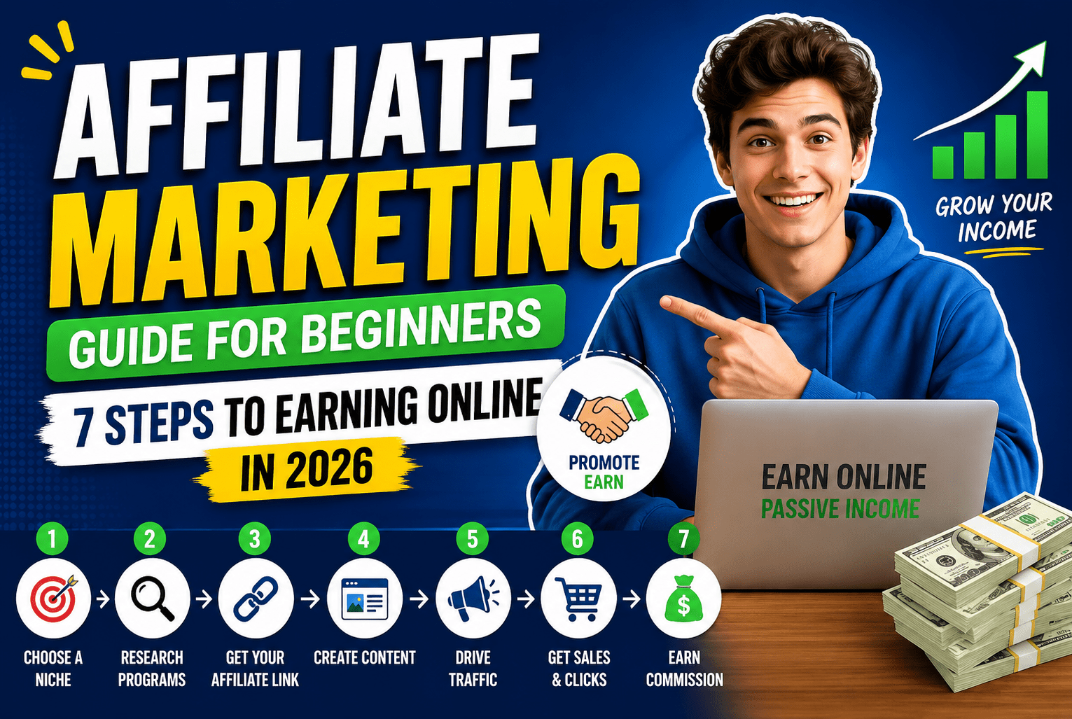 Read more about the article Affiliate Marketing Guide for Beginners: 7 Steps to Earning Online in 2026