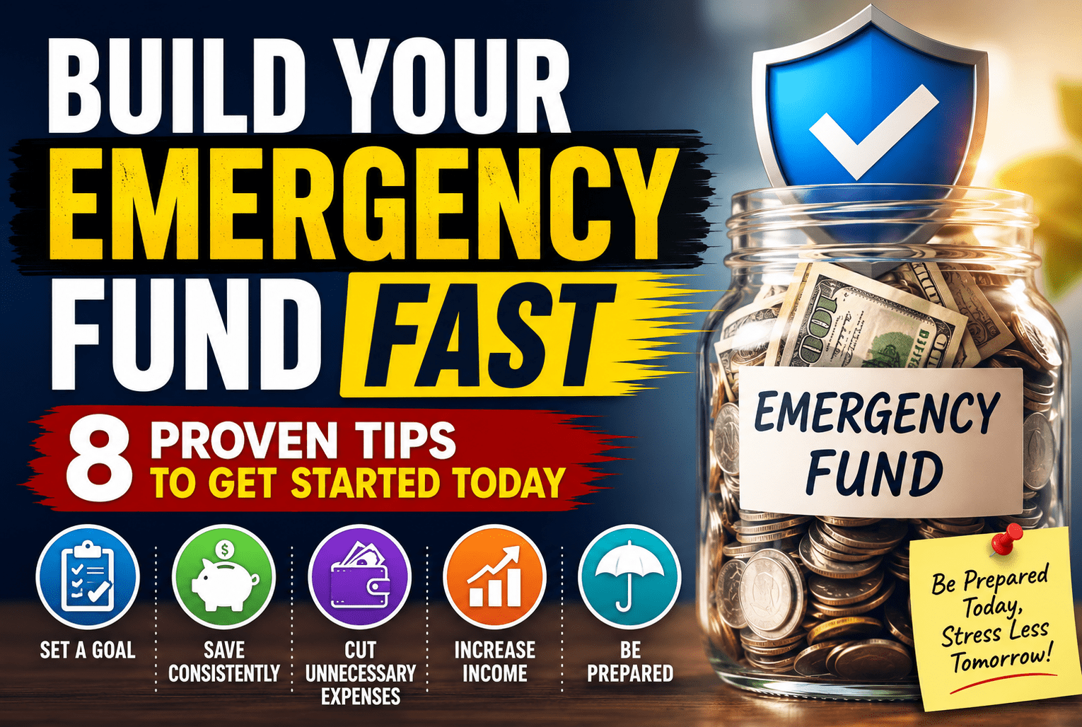 Read more about the article Build Your Emergency Fund Fast: 8 Proven Tips to Get Started Today