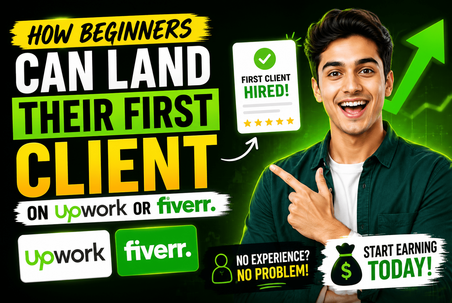 Read more about the article How Beginners Can Land Their First Client on Upwork or Fiverr’