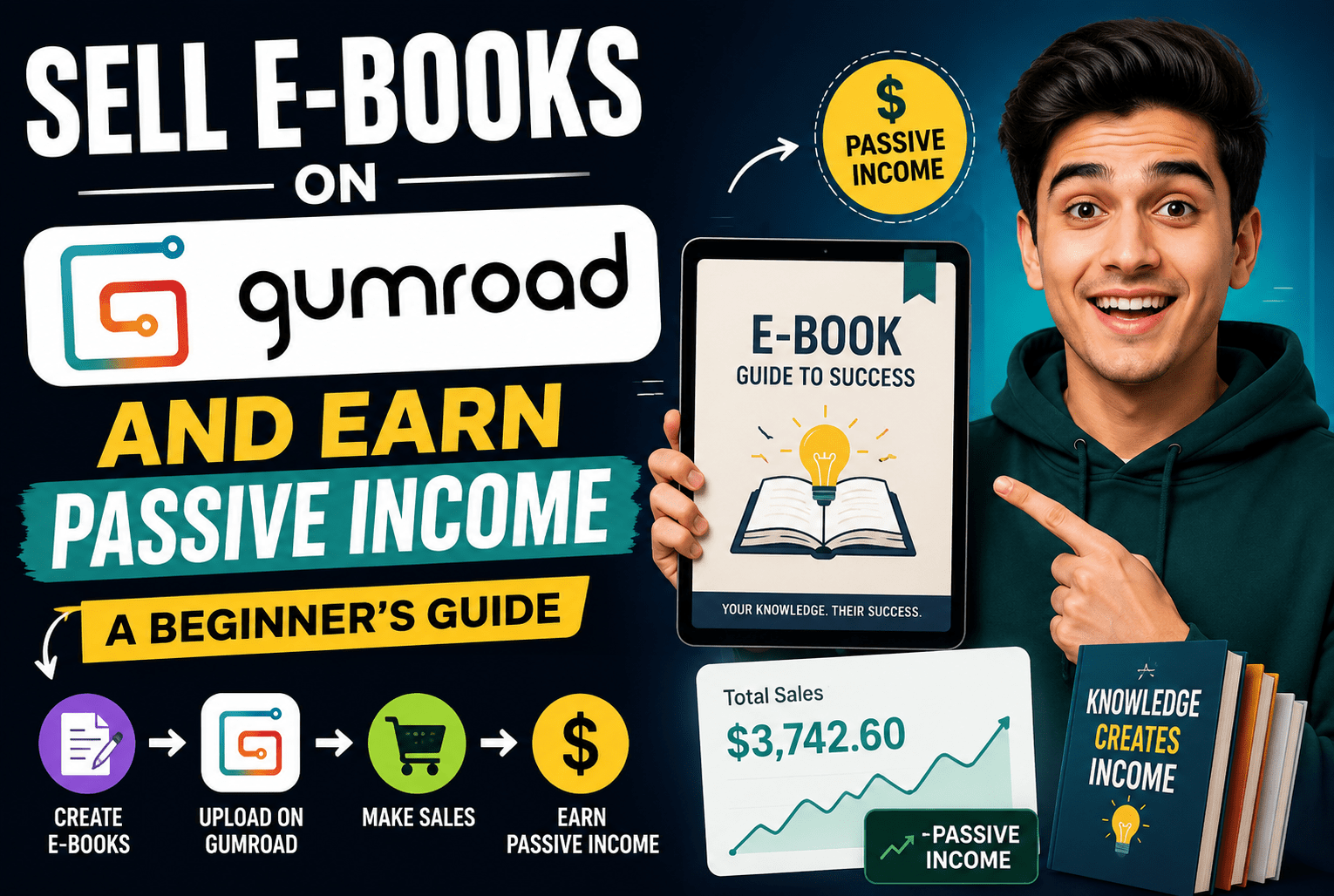 Read more about the article Sell E-Books on Gumroad and Earn Passive Income: A Beginner’s Guide